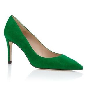 NWOT LK Bennett Floret Suede Court Pumps Heels in Mint Leaf Green | sz 40